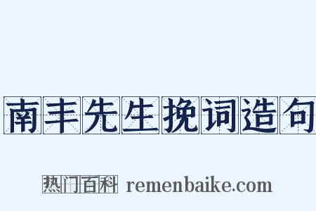 南丰先生挽词造句是什么意思的图片
